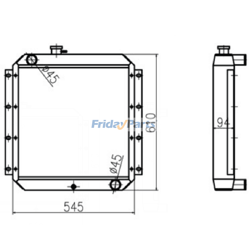 For Caterpillar Excavator CAT E70B 307 Water Tank Radiator Assembly 085-5426 085-9385