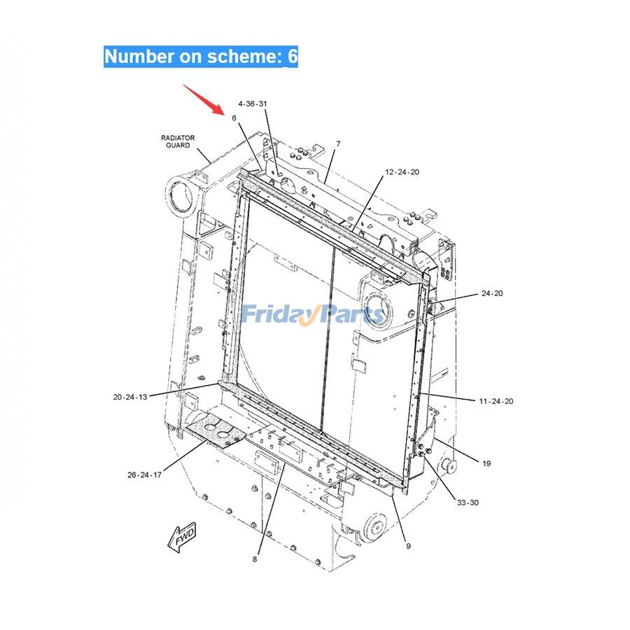 For Caterpillar Tractor CAT D11T Engine C32 Water Tank Radiator Core ASS'Y 373-8721