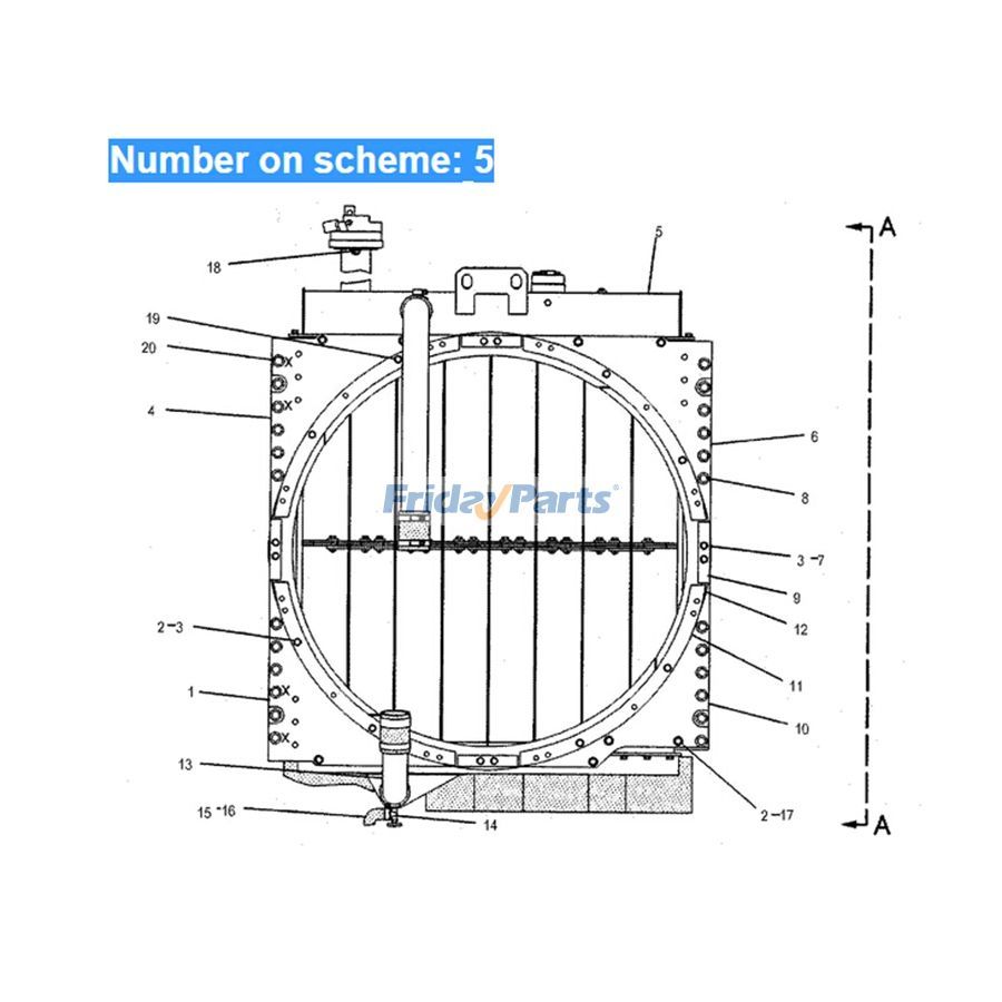 For Caterpillar Tractor CAT D7H D7H LGP Engine 3066 Water Tank Radiator Core ASS'Y 7C-6186