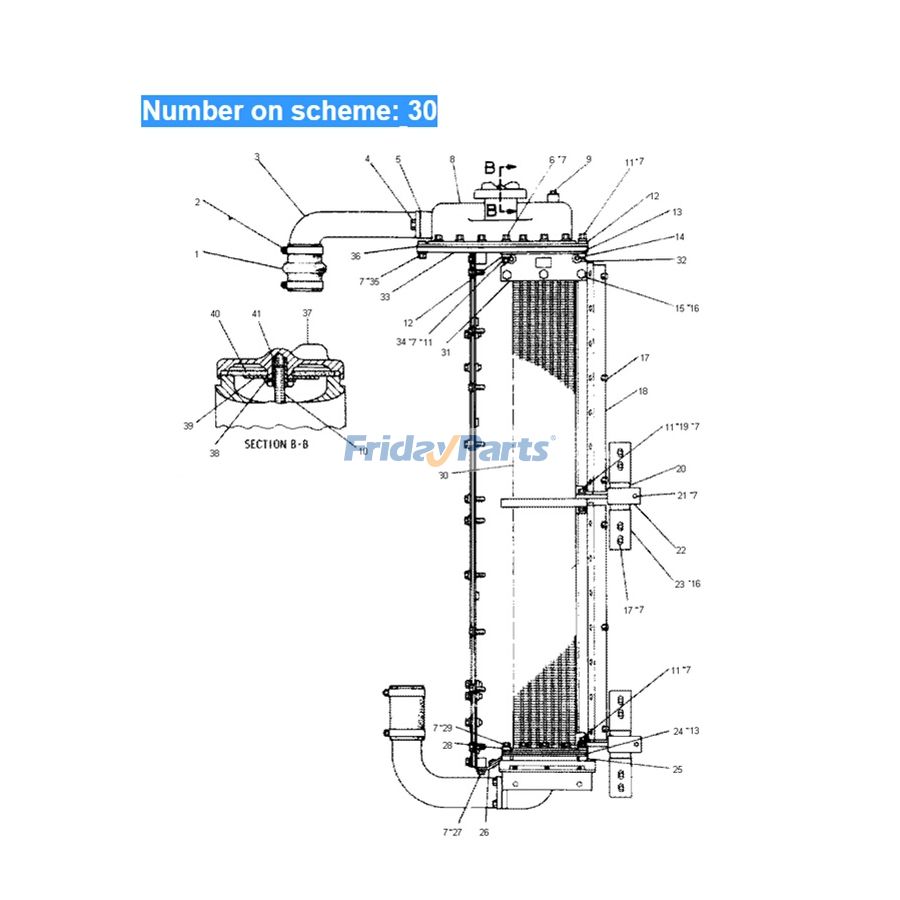 For Caterpillar Tractor CAT D8K Engine D342 Water Tank Radiator Core ASS'Y 6N-0957