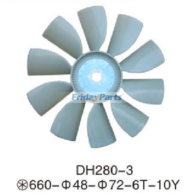 For Doosan Daewoo Excavator DH280-3 Fan Blade
