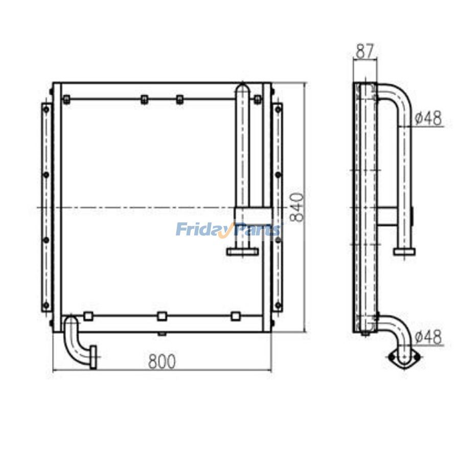 Für Doosan Bagger DH150LC DH150W-7 Hydraulikölkühler