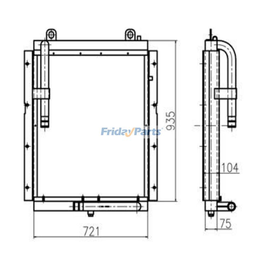 Für Doosan Bagger DH215-5 DH210W-7 Hydraulikölkühler