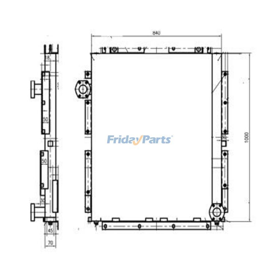 Für Doosan Bagger DH215-9E Hydraulikölkühler
