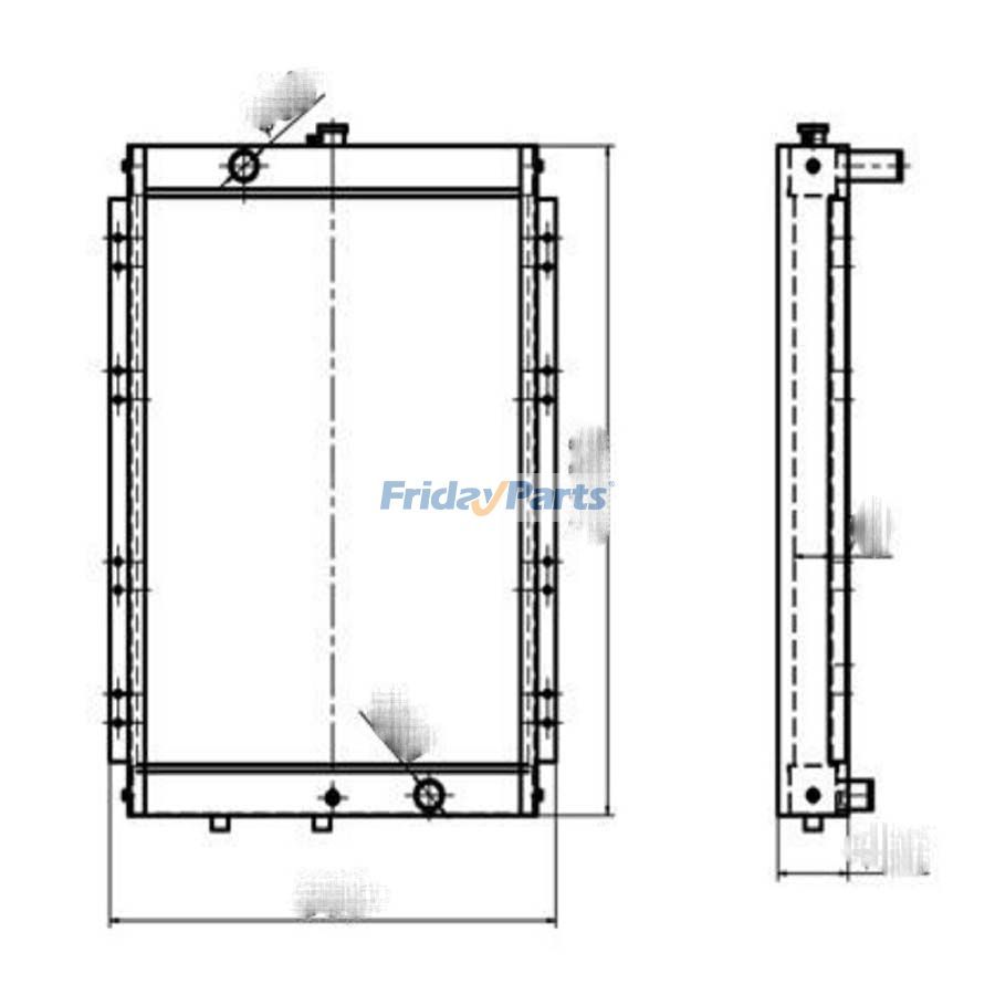 For Doosan Excavator DH220-9 DH220-9E DH225-9 Water Tank Radiator ASS'Y