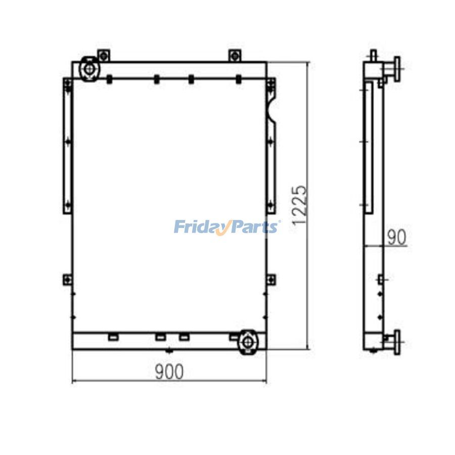 Für Doosan Bagger DH300-7 Hydraulikölkühler Neuer Typ