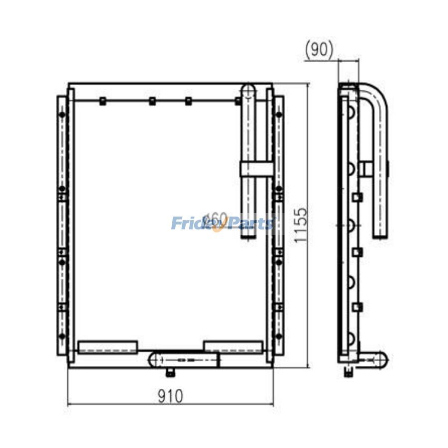 Für Doosan Bagger DH330 Hydraulikölkühler