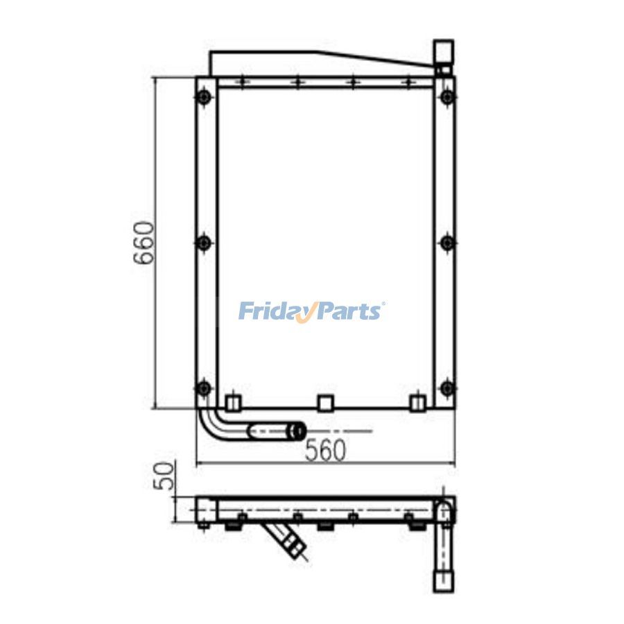 Für Doosan Bagger DH80GOLD Hydraulikölkühler
