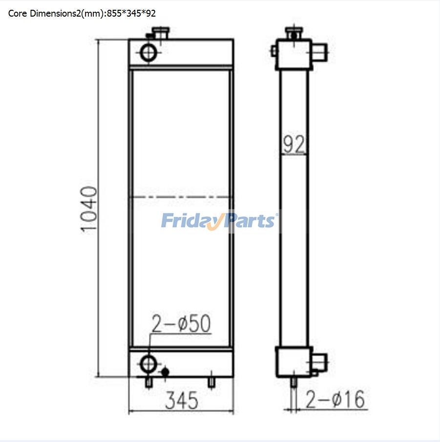 Water Tank Radiator ASS'Y for Excavator
