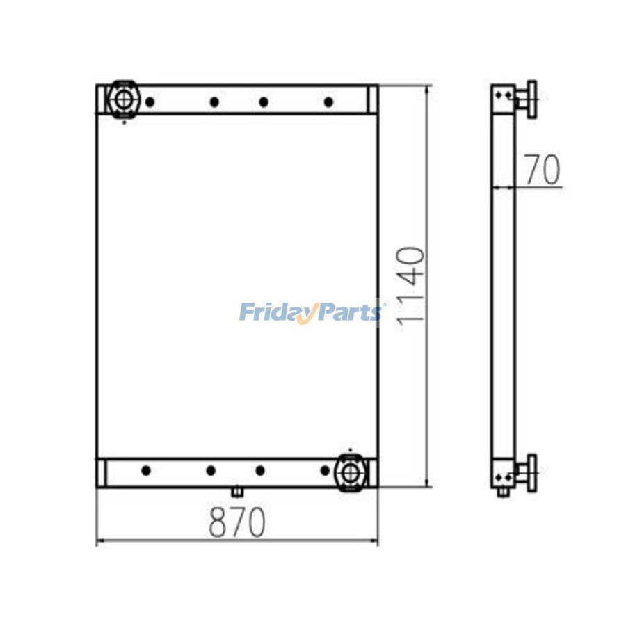 Für Doosan Bagger DX300LC Hydraulikölkühler