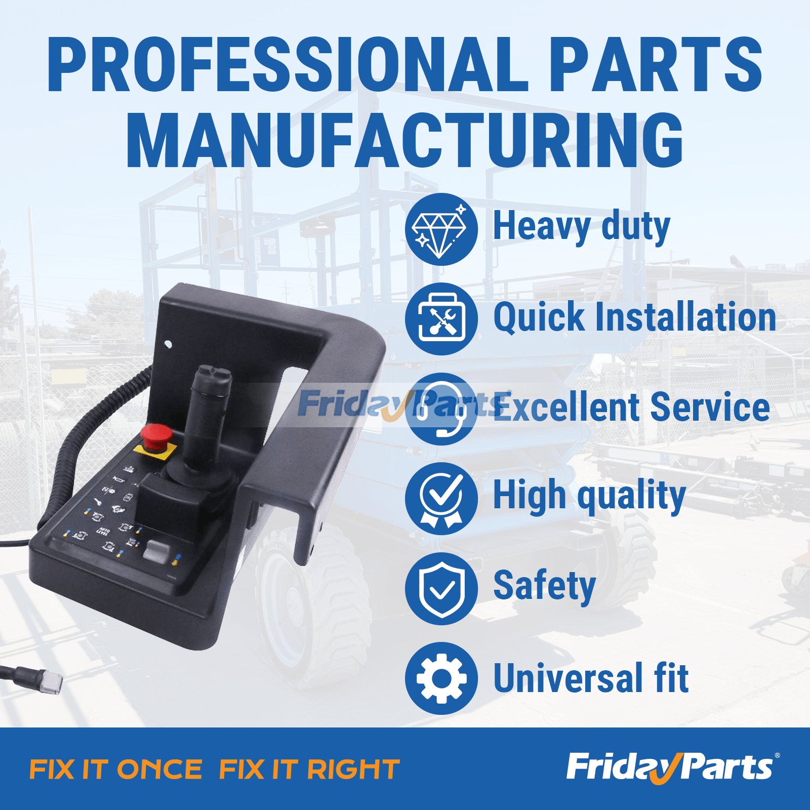 Caja de control de plataforma 99161GT para elevadores de tijera Genie RT GS2668 GS3268 GS3384 GS3390 GS4390 GS5390 de FridayParts