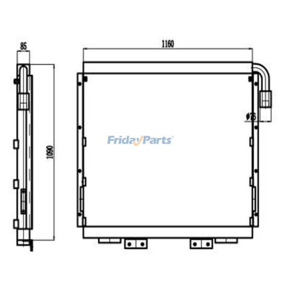 Für Hitachi Bagger EX450-5 Hydraulikölkühler