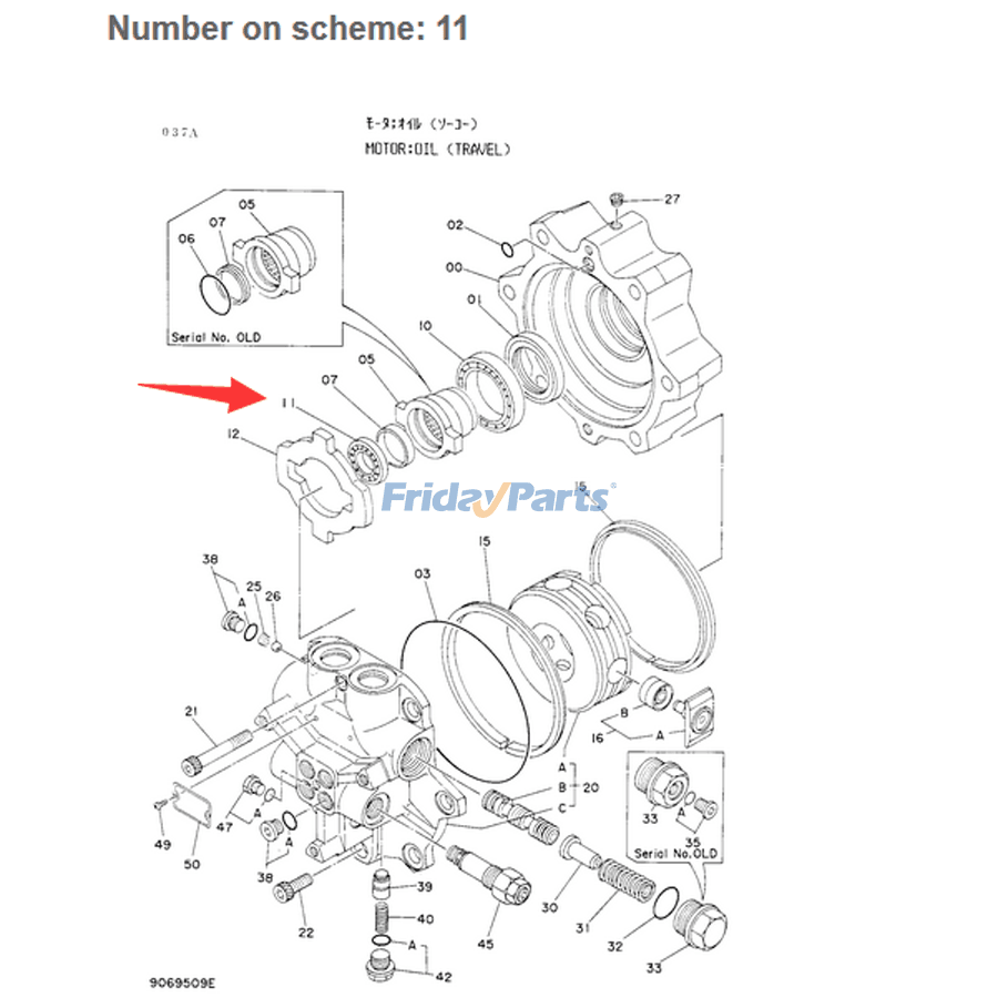 For Hitachi Excavator EX60 EX75UR EX90 Travel Motor Ball Bearing 4193401