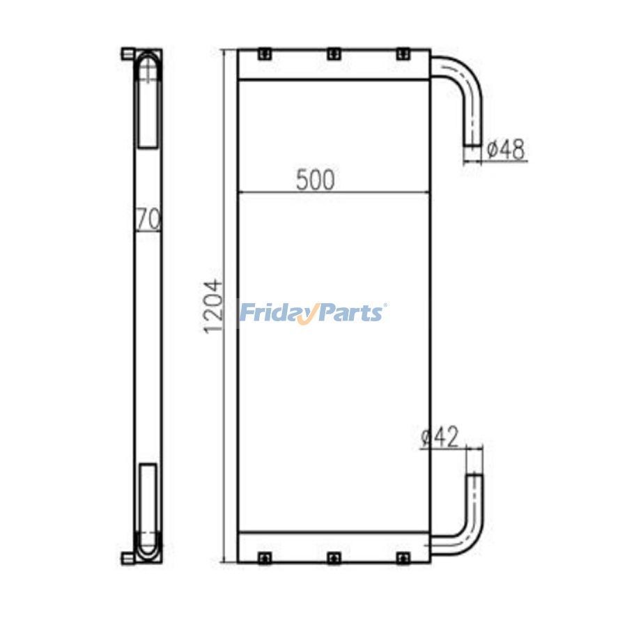 Für Hitachi Bagger ZX230-3 ZX240-3 Hydraulikölkühler