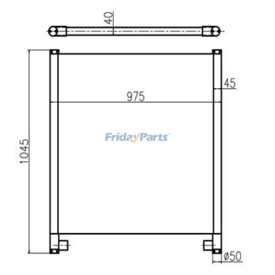 Für Hitachi Bagger ZX350-3G ZX360H-3G Hydraulikölkühler