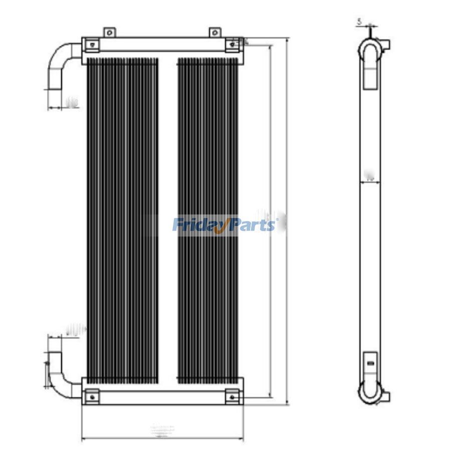 For Hitachi Excavator ZX350-5 Hydraulic Oil Cooler