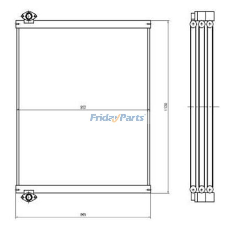 Für Hitachi Bagger ZX870 Hydraulikölkühler
