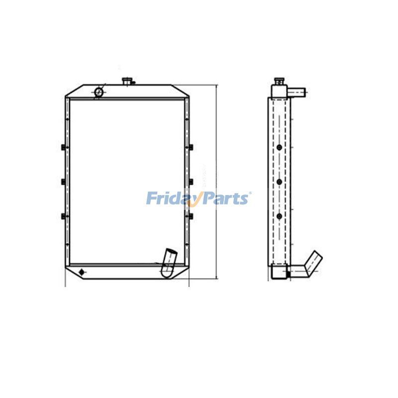 For Hyundai Excavator R150-7 Water Tank Radiator Core ASS'Y