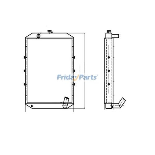 Conjunto de núcleo de radiador de tanque de agua para excavadora ...