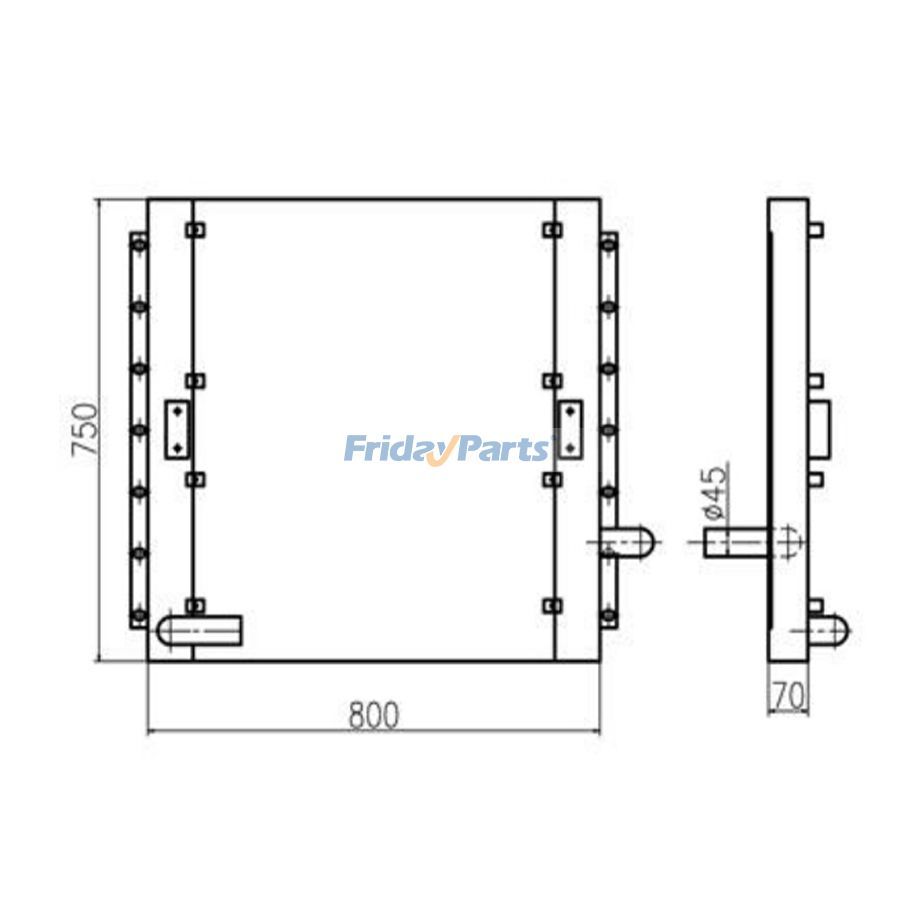 Für Hyundai Bagger R210-5 Hydraulikölkühler