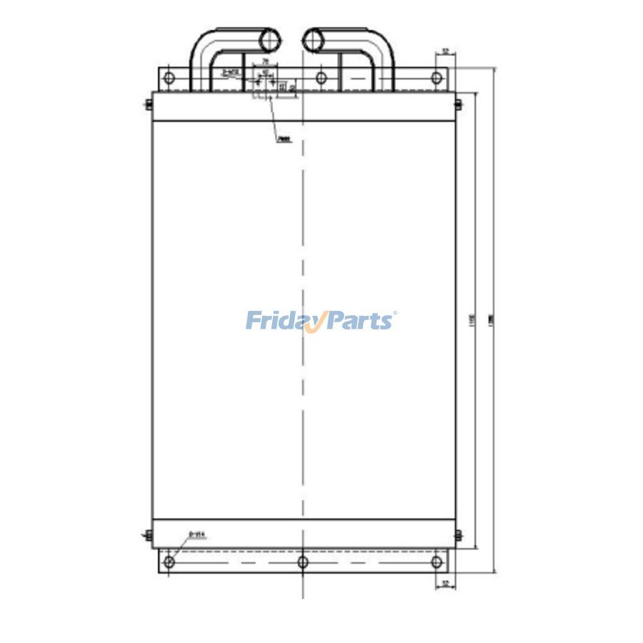 Für Hyundai Bagger R455LC-7 Hydraulikölkühler
