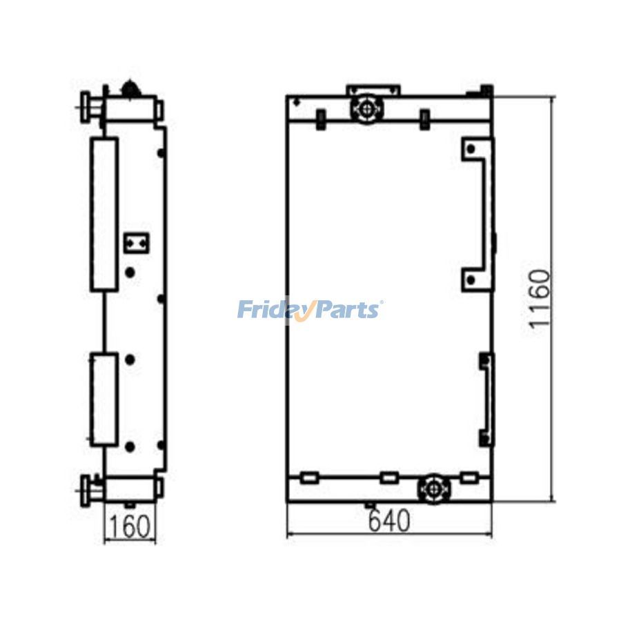 Für Hyundai Bagger R305-9T R335-9T R385-9T Hydraulikölkühler