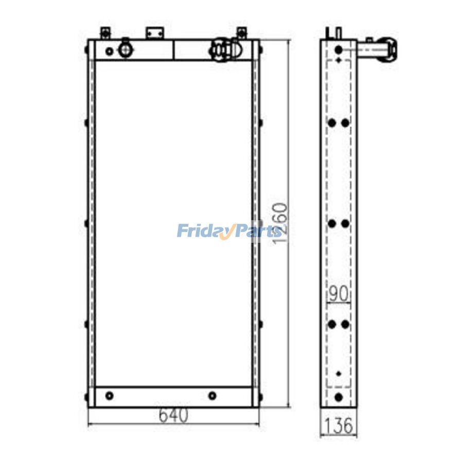 Für Hyundai Bagger R375-7 Hydraulikölkühler