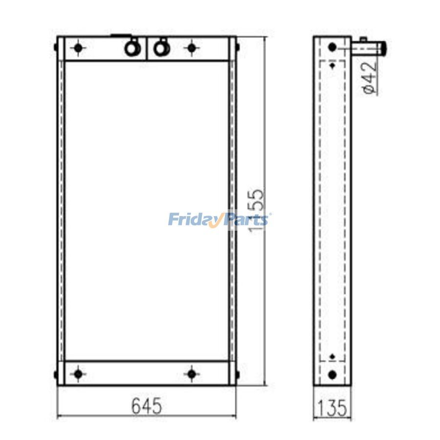 Für Hyundai Bagger R265-7 Hydraulikölkühler