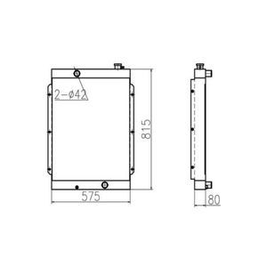 For Hyundai Excavator R85-7 Water Tank Radiator Core ASS'Y