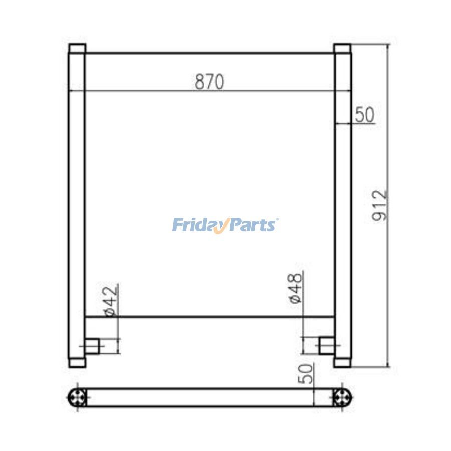Für JCB Bagger 936C 936D Hydraulikölkühler