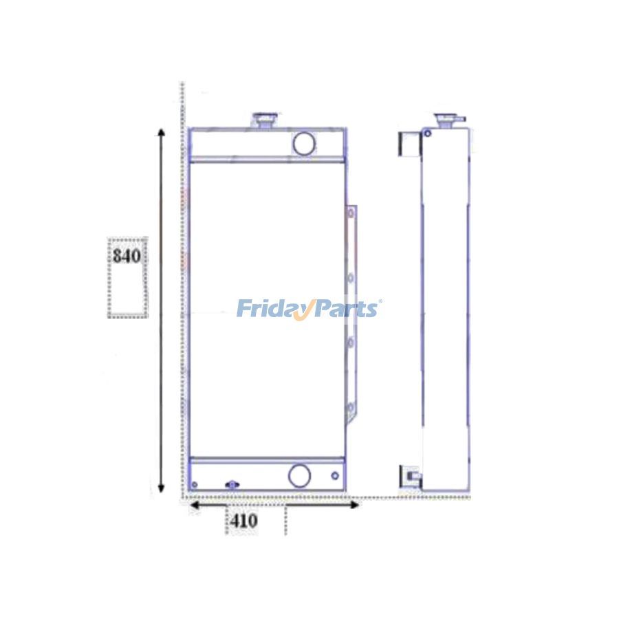 For JCB Excavator JS110 JS115 Water Tank Radiator Core ASS'Y