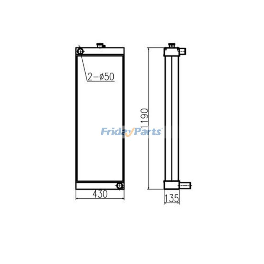 For JCB Excavator JS330 Water Tank Radiator Core ASS'Y