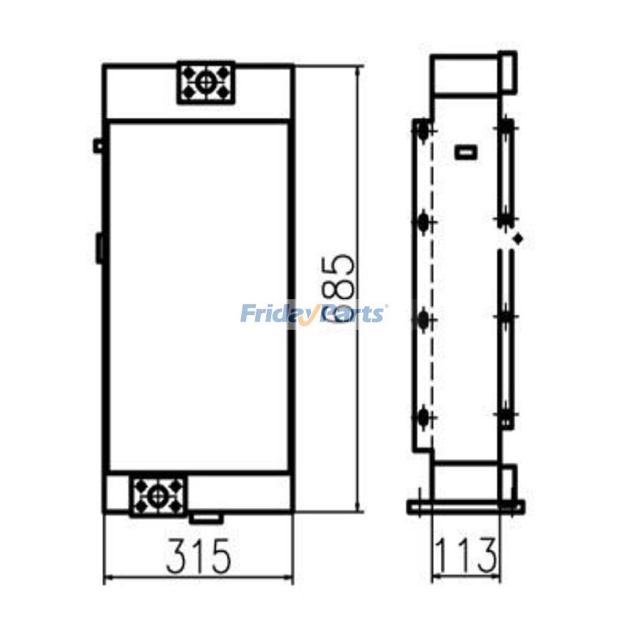 Für JCB Bagger JS460LC Hydraulikölkühler
