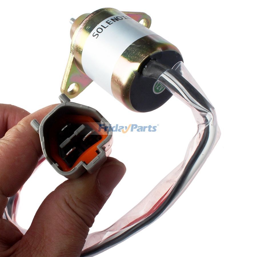 12V Fuel Shutoff Solenoid for Engine,Excavator