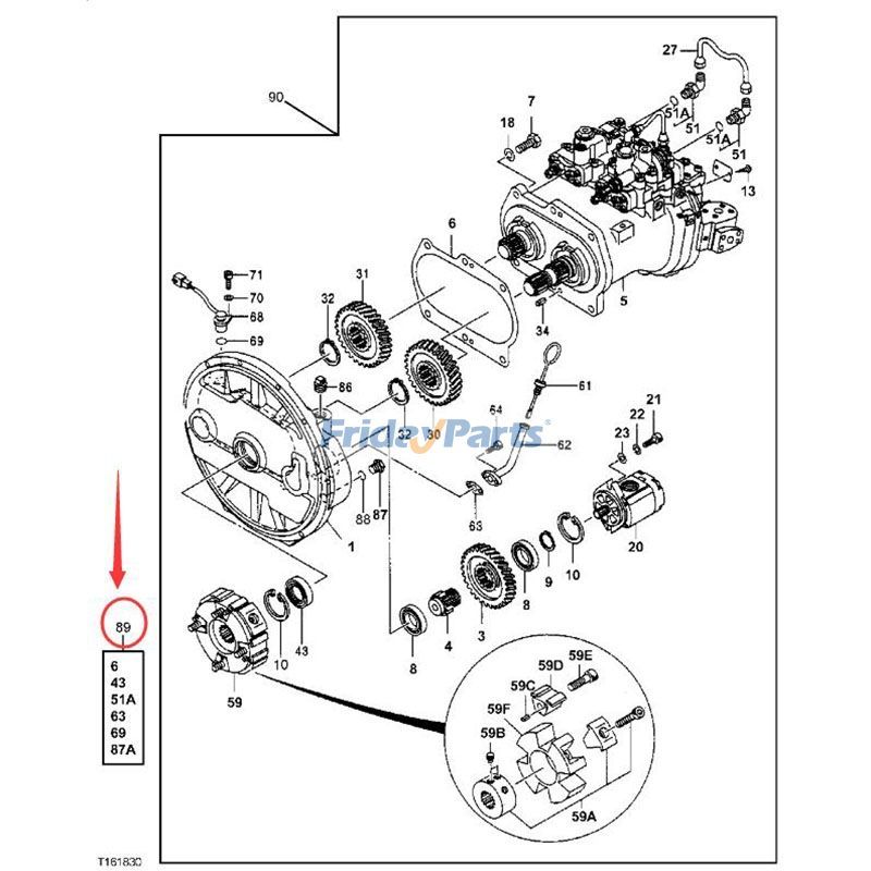 エンジン,エクスカベーター 2554 270LC トランスミッションシールキット