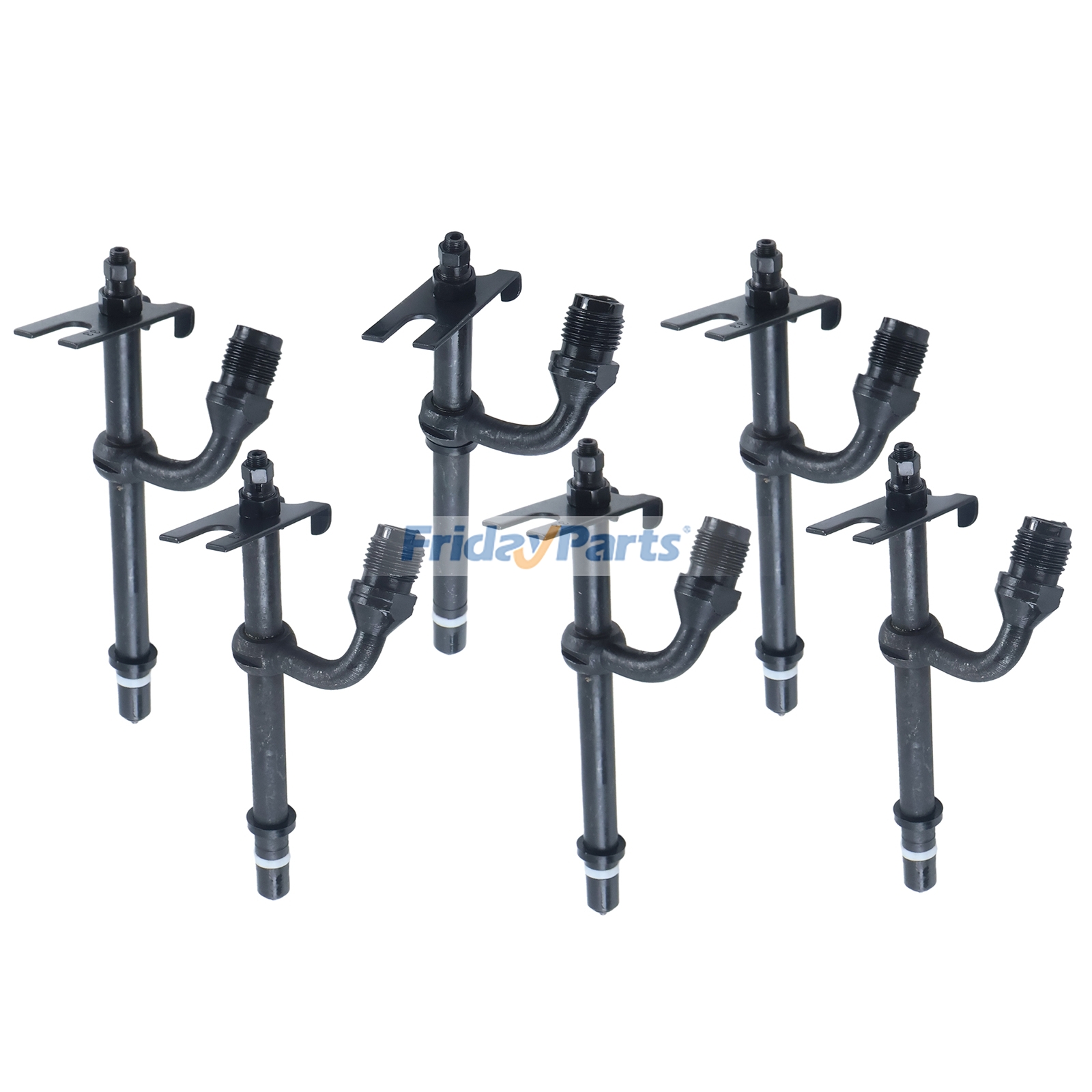 6 Pieces Fuel Injector AR89564 for John Deere Engine 6329D 6359D 6359T Motor Grader 570 570A Skidder 440 540 440A 440B 540A Hi-Cycle 6000