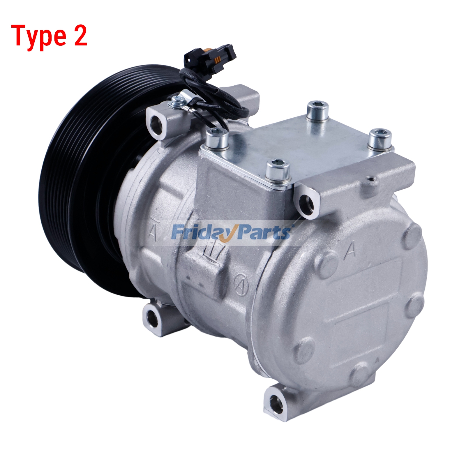 Compresor de aire acondicionado 10PA17C RE46609 para tractores John Deere con motor 4045 6068 5210 5520 5725 6403 6603 7630 7930 5520N 6100D 8100T 8400T para Topadora,Pala cargadora,Tractor,Otros