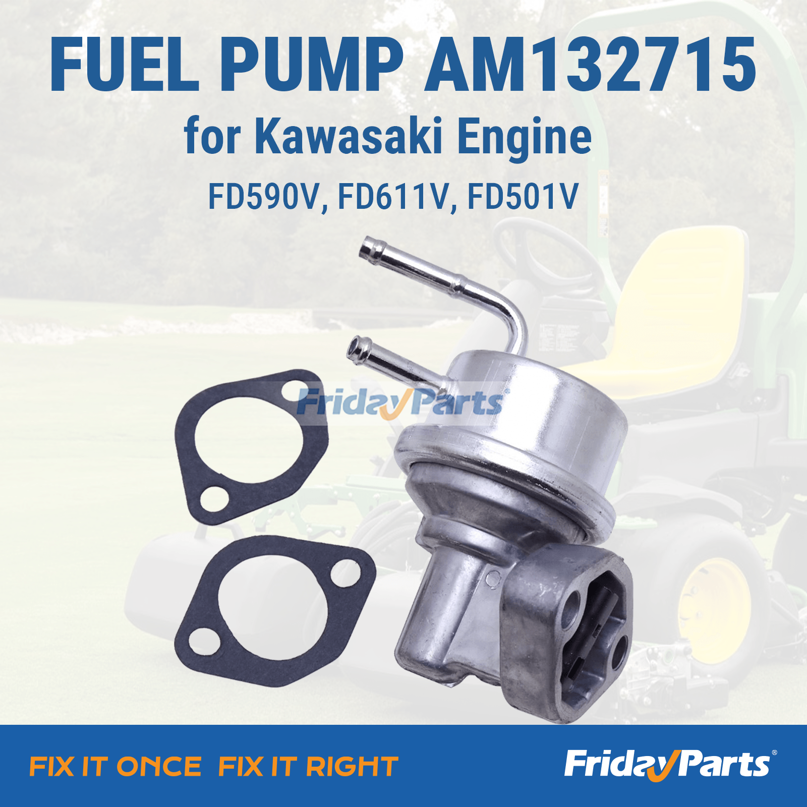 Bomba de combustible AM132715 para motor Kawasaki FD590V FD611V FD501V Tractor John Deere LX172 LX173 LX176 LX178 LX186 Para JOHN DEERE