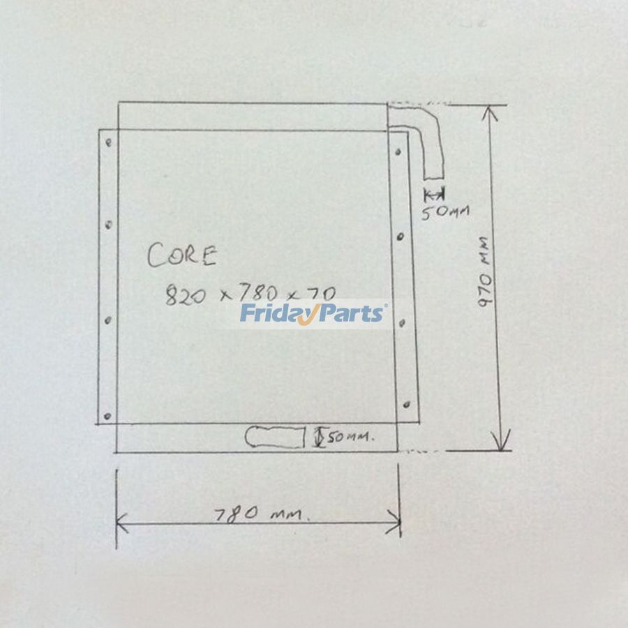 Refroidisseur d'huile hydrauliquepour Pelle