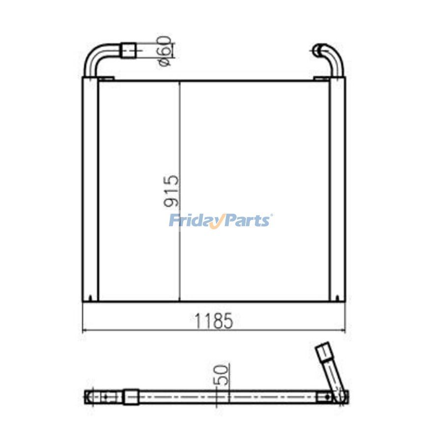 Für Kato Bagger HD1430R HD2045III Hydraulikölkühler