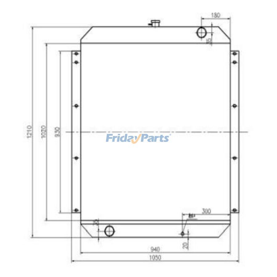 For Kato Excavator HD2045 Water Tank Radiator ASS'Y