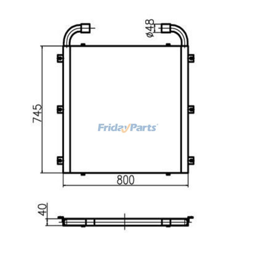 Für Kato Bagger HD820V Hydraulikölkühler