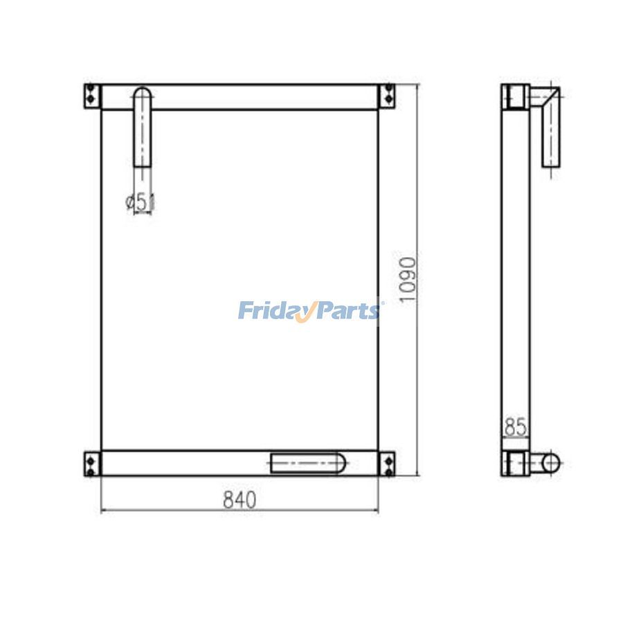 For Kobelco Excavator K912-2 K912LC-2 SK300LC-3 MD320BLC Hydraulic Oil Cooler 2452U405S2