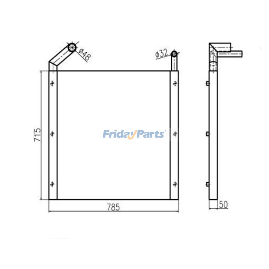 Hydraulic Oil Cooler for Excavator