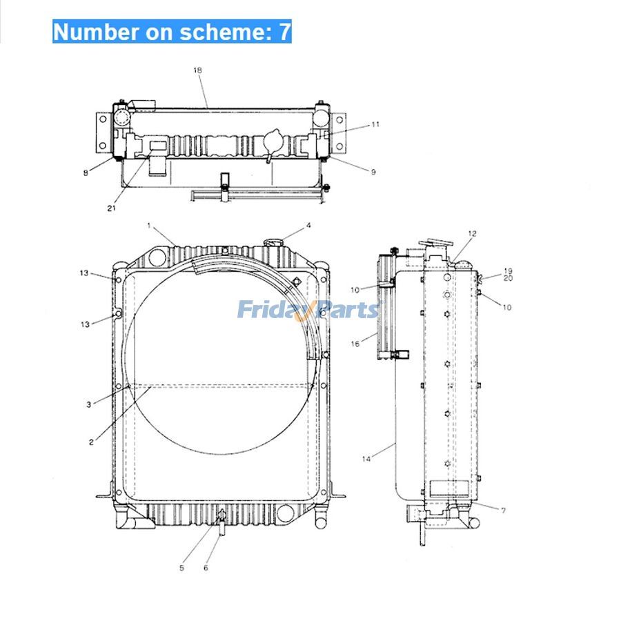 For Kobelco Excavator SK100-3 Hydraulic Oil Cooler 2452U413S7