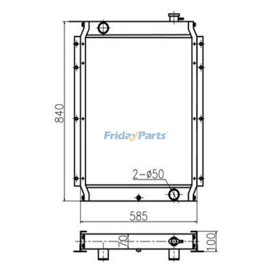 For Kobelco Excavator SK120 Water Tank Radiator ASS'Y