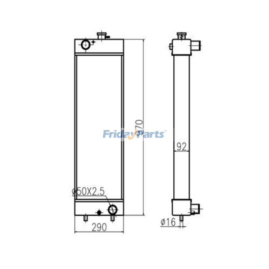 For Kobelco Excavator SK130-8 Water Tank Radiator Core ASS'Y