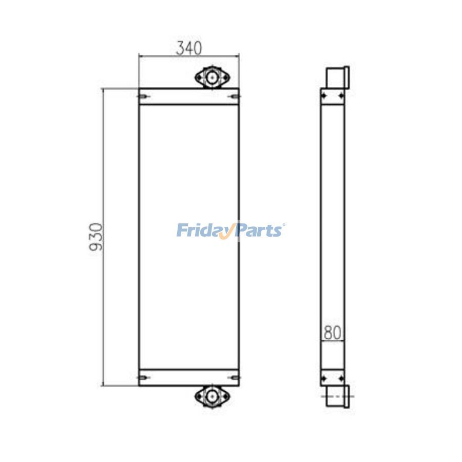 Für Kobelco Bagger SK210LC-8 Hydraulikölkühler