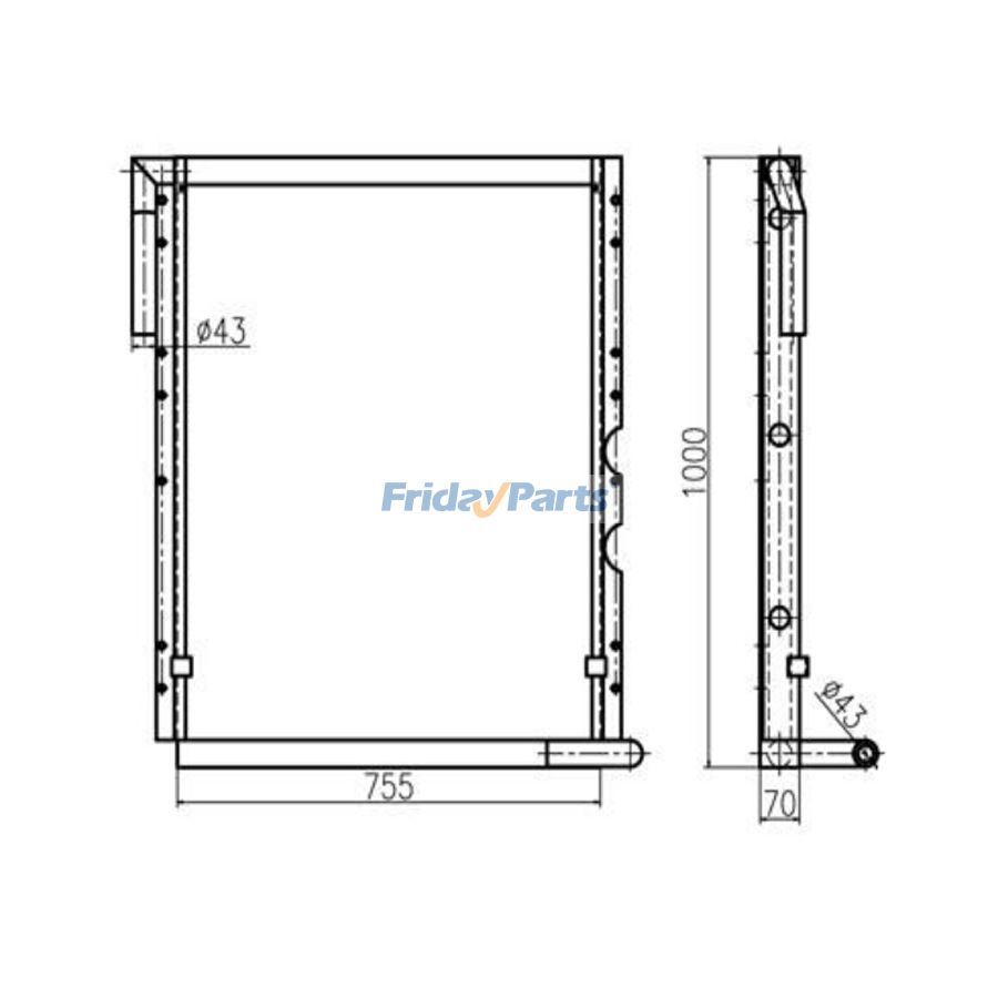 Für Kobelco Bagger SK230 Hydraulikölkühler