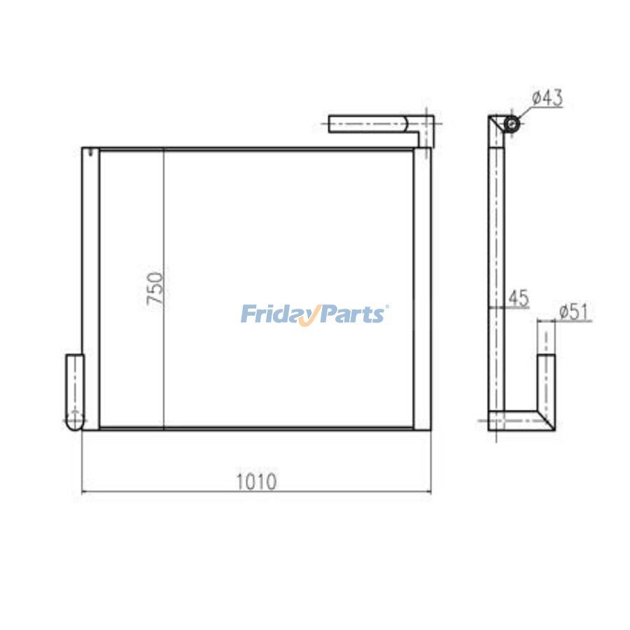 Für Kobelco Bagger SK250-6E Hydraulikölkühler
